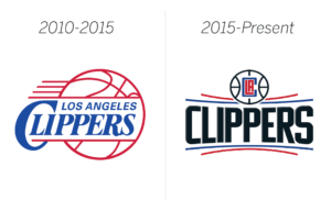 Clippers logos before and after