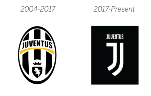 Juventus logo before and after