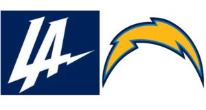 LA Chargers logos before and after