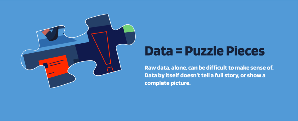 Upper hand – data = puzzle pieces