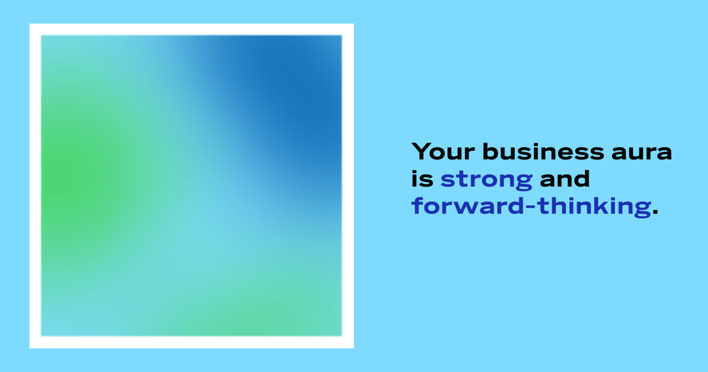 Upper Hand Wrapped Business Aura: strong and forward thinking