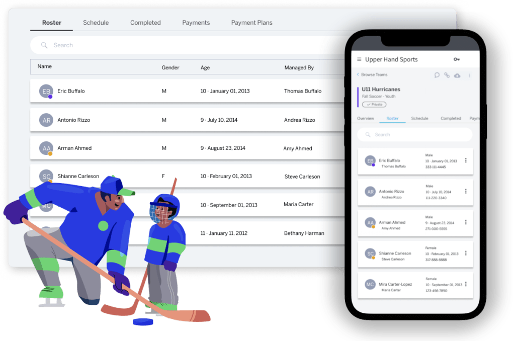 Sports Team Registration Software
