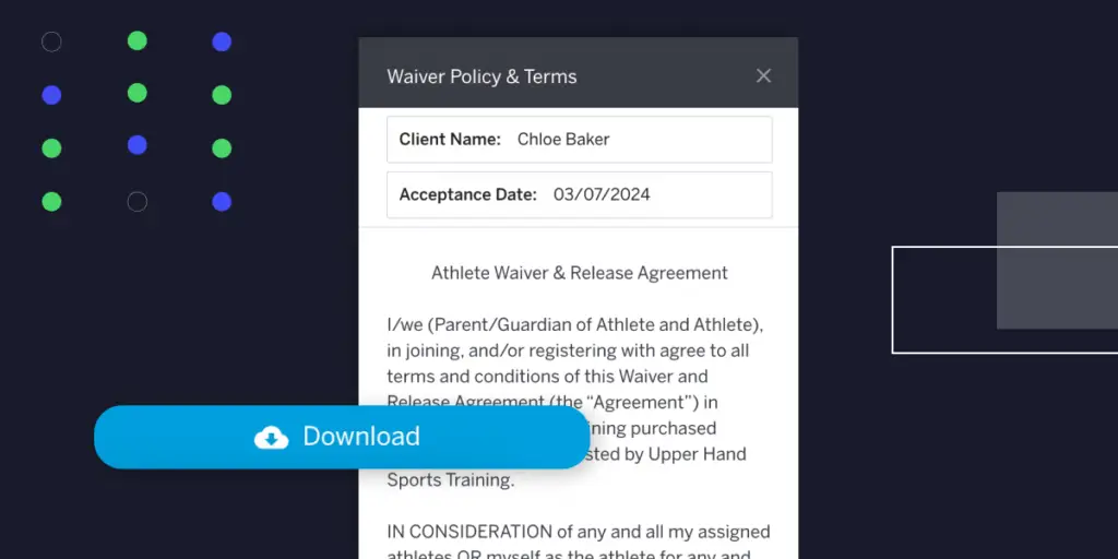 view and download client waivers
