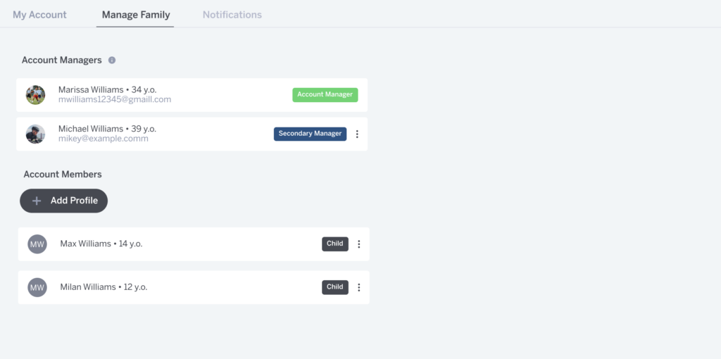 Secondary Account Manager
