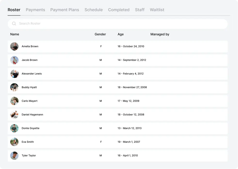 Upper Hand roster